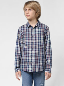 Jack & Jones Junior - Boys Checks Blue Shirt