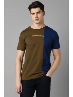 Allen Solly - Men Brown Crew Neck T-Shirt