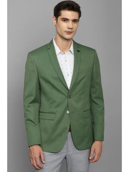 Allen Solly - Men Green Slim Fit Textured Formal Blazer