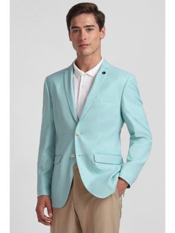 Allen Solly - Men Blue Slim Fit Solid Casual Blazer