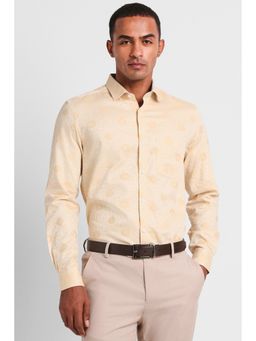 Peter England - Men Yellow Slim Fit Formal Shirt