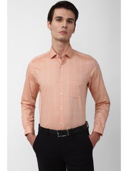 Peter England - Men Peach Slim Fit Formal Shirt