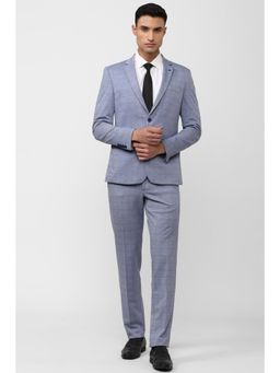Van Heusen - Men Grey Check Ultra Slim Fit Formal Two Piece Suit (Set of 2)