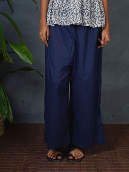 Chidiyaa - Bms Strom-Kissed Navy Blue Palazzo