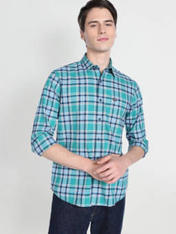 Arrow - Tartan Check Twill Casual Shirt