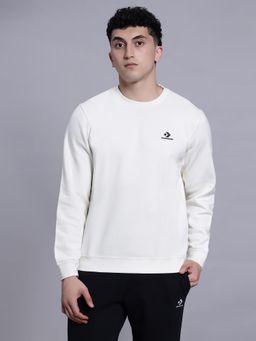 Converse - Unisex Go-To EmbroideStar Chevron Standard-Fit Fleece Crew Sweatshirt