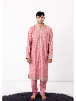 WABI SABI by Anshum-Ritesh - Rosy Picture Pink Thread Work Kurta with Pant