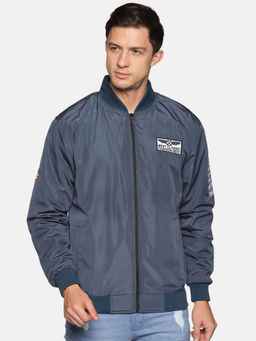 SHOWOFF - Men's Casual Blue Solid Jacket