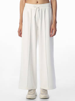 ONLY - Women White Solid/Plain Viscose Rayon Trouser