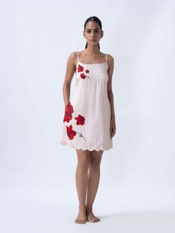 Sleeplove - Women Pink Modal Floral Dress