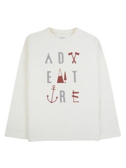 My Milestones - Off White Boys Graphic Full Sleeves T-Shirts
