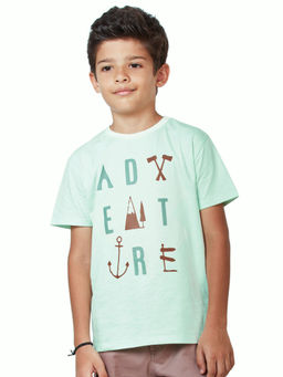 My Milestones - Green Boys Graphic Round Neck T-Shirt Pure Cotton