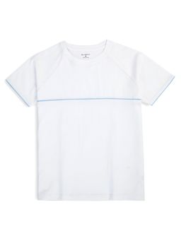 My Milestones - White Boys Round Neck Raglan Half Sleeve T-Shirt