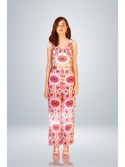 BETRUE - Pink Kashan Print Silk Bustier