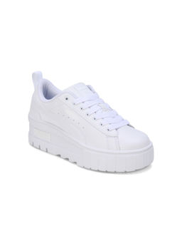 Puma - Mayze Wedge Womens Off White Sneakers