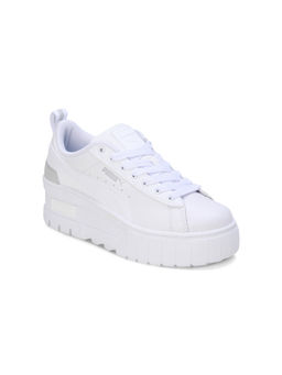 Puma - Mayze Wedge Womens Off White Sneakers