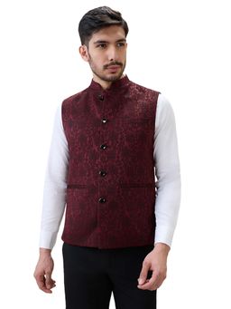 Raymond - Contemporary Fit Dark Maroon Waistcoat