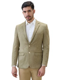 Raymond - Regular Fit Dark Green Solid Blazer