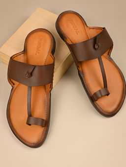 REGAL - Men Borwn Ethnic Kolhapuri Sandals