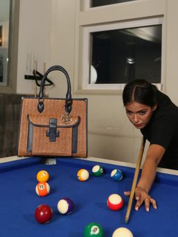 HIE - Navy Blue Grace Tote Bag (L)