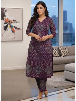 Gahan - Womens Viscose Rayon Straight Printed Kurta With Pant
