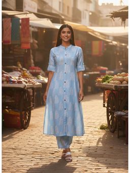 Gahan - Womens Viscose Rayon Straight Printed Kurta With Pant