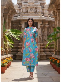 Gahan - Womens Viscose Rayon Straight Printed Kurta With Pant
