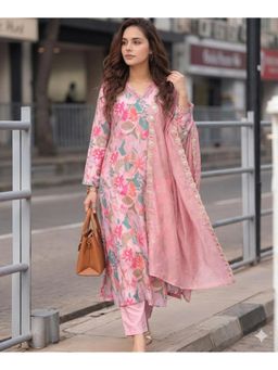 Gahan - Womens Viscose Rayon Straight Printed Kurta With Pant & Dupatta