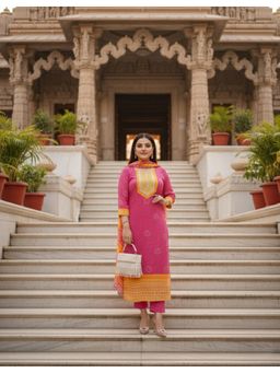 Gahan - Womens Viscose Rayon Straight Printed Kurta With Pant & Dupatta