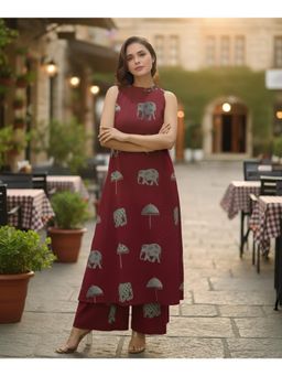 Gahan - Womens Viscose Rayon Straight Printed Kurta With Palazzo