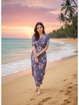 Gahan - Womens Viscose Rayon Straight Printed Kurta With Pant