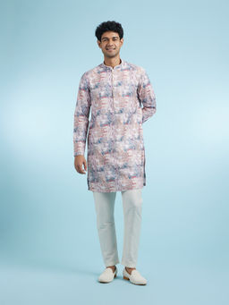 Manyavar - Beige Cotton Blend Kurta With Pyjama For Men