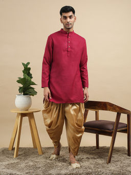 TATTVA - Maroon Short Kurta with Pyjamas