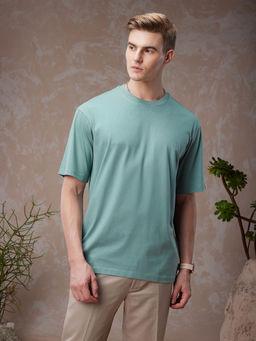 Bewakoof - American Pima Men's Green Oversized T-shirt