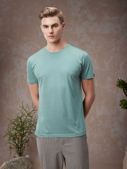 Bewakoof - American Pima Men's Green T-shirt