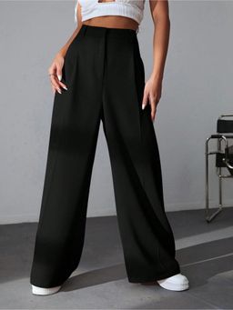Fnocks - Casual High-Waisted Wide-Leg Baggy Pants for Women