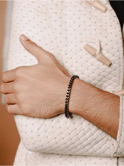 Jazz and Sizzle - Men Black Link Bracelet