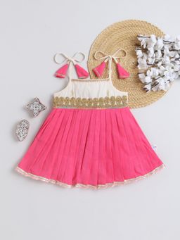 Many Frocks - Pink Cotton Regular Dress