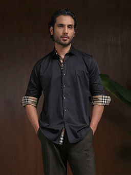 Albino - Stylish Black Slim Fit Shirt