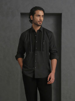 Albino - Black Formal Designer Slim Fit Shirt