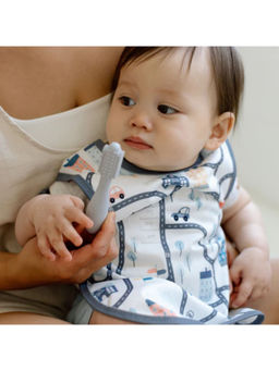 Bapron Baby - Tiny Town White Bibs (6-12 Months)