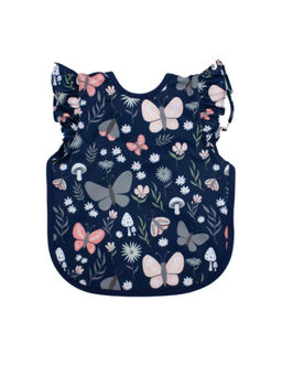 Bapron Baby - Butterfly Garden Flutter Navy Blue Bibs (6-12 Months)