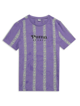 Puma - Super Aop Boys Purple T-Shirt