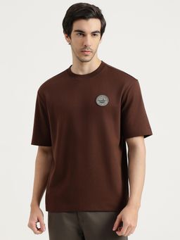 United Colors of Benetton - Men Brown Pure Cotton Round Neck T-shirt