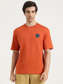 United Colors of Benetton - Men Rust Pure Cotton Round Neck T-shirt