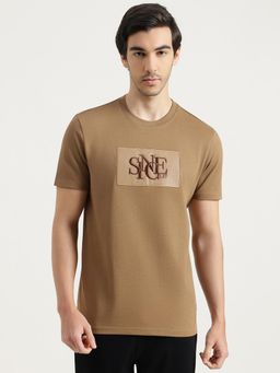 United Colors of Benetton - Men Brown Pure Cotton Round Neck T-shirt