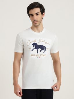 United Colors of Benetton - Men White Pure Cotton Round Neck T-shirt