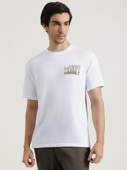 United Colors of Benetton - Men White Polycotton Round Neck T-shirt