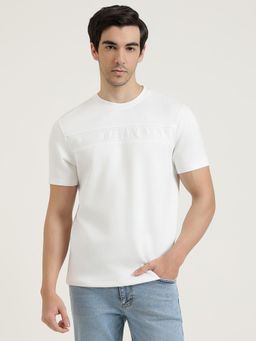 United Colors of Benetton - Men White Polyester Blend Round Neck T-shirt