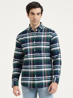 United Colors of Benetton - Men Multi-Colour Pure Cotton Collar Neck Shirt